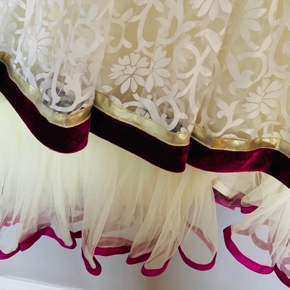 Lace and Velvet Kids Gown - Picture 4 of 6